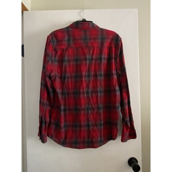 Coleman Shirt Men's Red Gray Black Flannel Plaid Button Down Shirt Size Medium - Picture 2 of 7